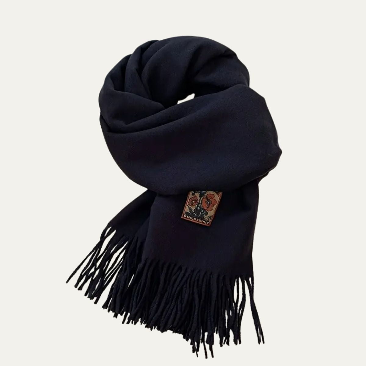 Luxury Men's Black Cashmere Scarf - Nocini