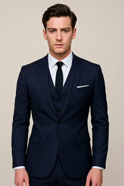 Classic Single Breasted Men's 3-Piece Suit - Nocini