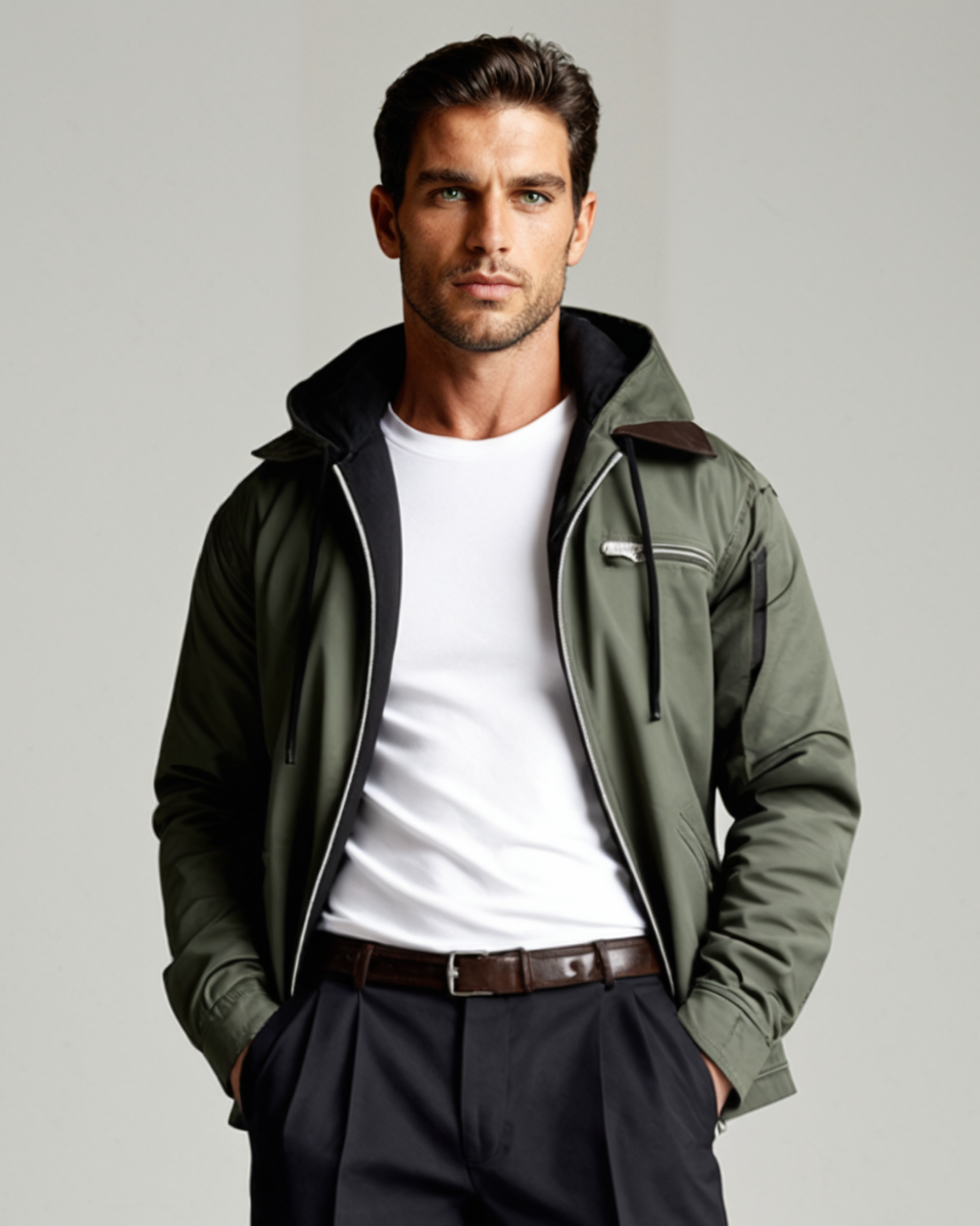 Warm Fleece Lined Mens Hooded Winter Coat - Nocini
