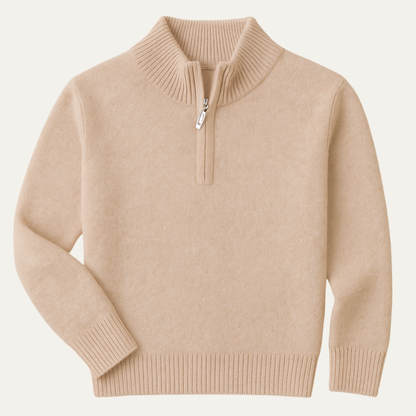 Premium Soft Men's Cashmere Quarter Zip Sweater