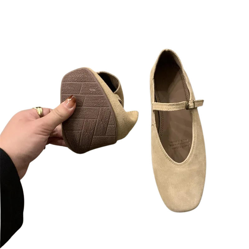 Brown Leather Mary Jane Shoes