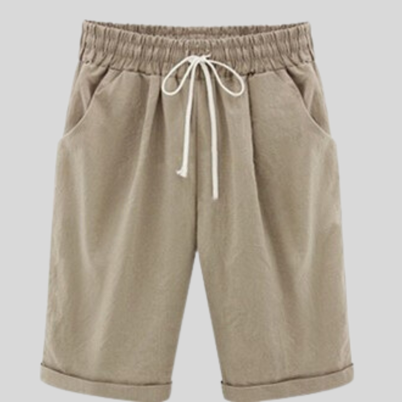 Comfortable Men's Cotton Shorts Elastic Waist