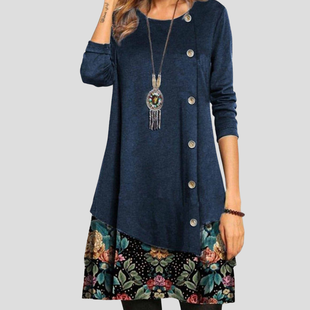 Ladies Pretty Blossom Short Dress - Olytrend