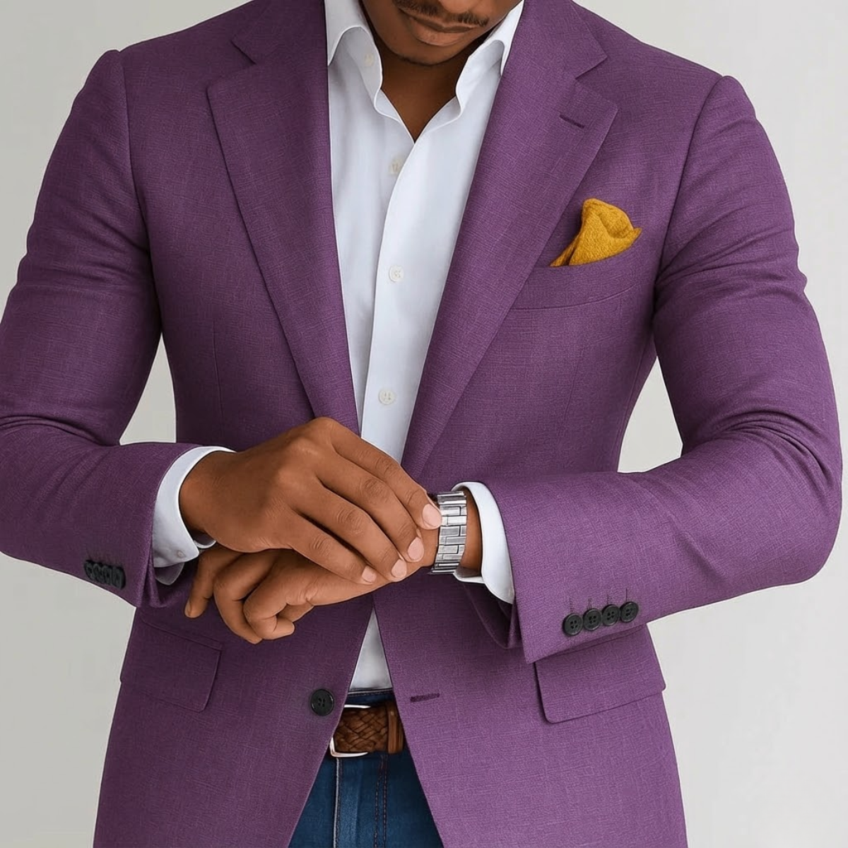 Slim Fit Mens Blazer with Classic Lapel - Nocini