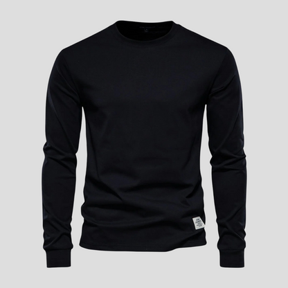 Casual Crew Neck Men's Long Sleeve Tee