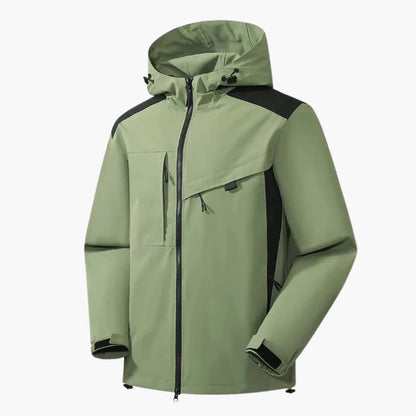 Waterproof Men's Snow Jacket with Hood and Pockets