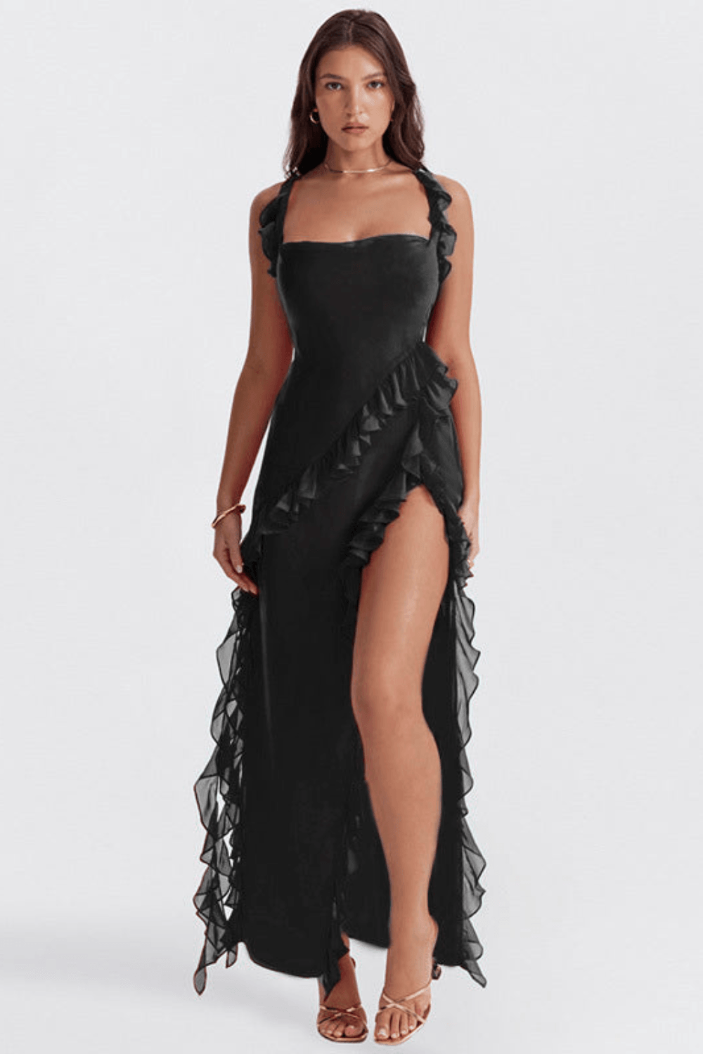Chic Off Shoulder Summer Dress with Ruffles