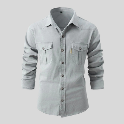 Durable Men's Casual Button Down Shirt