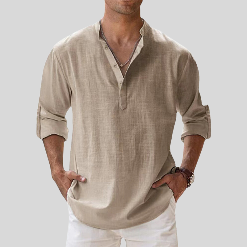 Comfortable Mens Casual Long Sleeve Shirt - Nocini