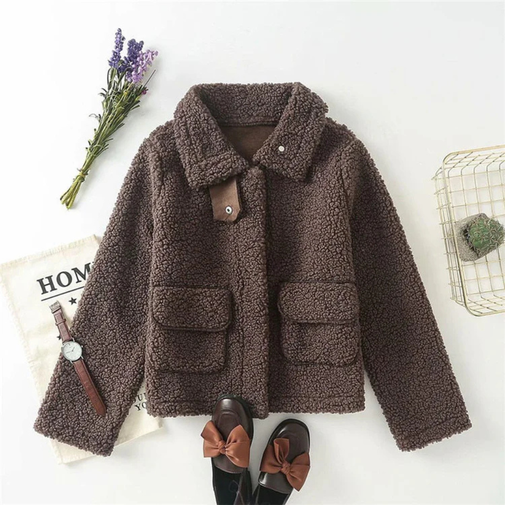 Women's Slim Fit Coat with Pockets - Olytrend