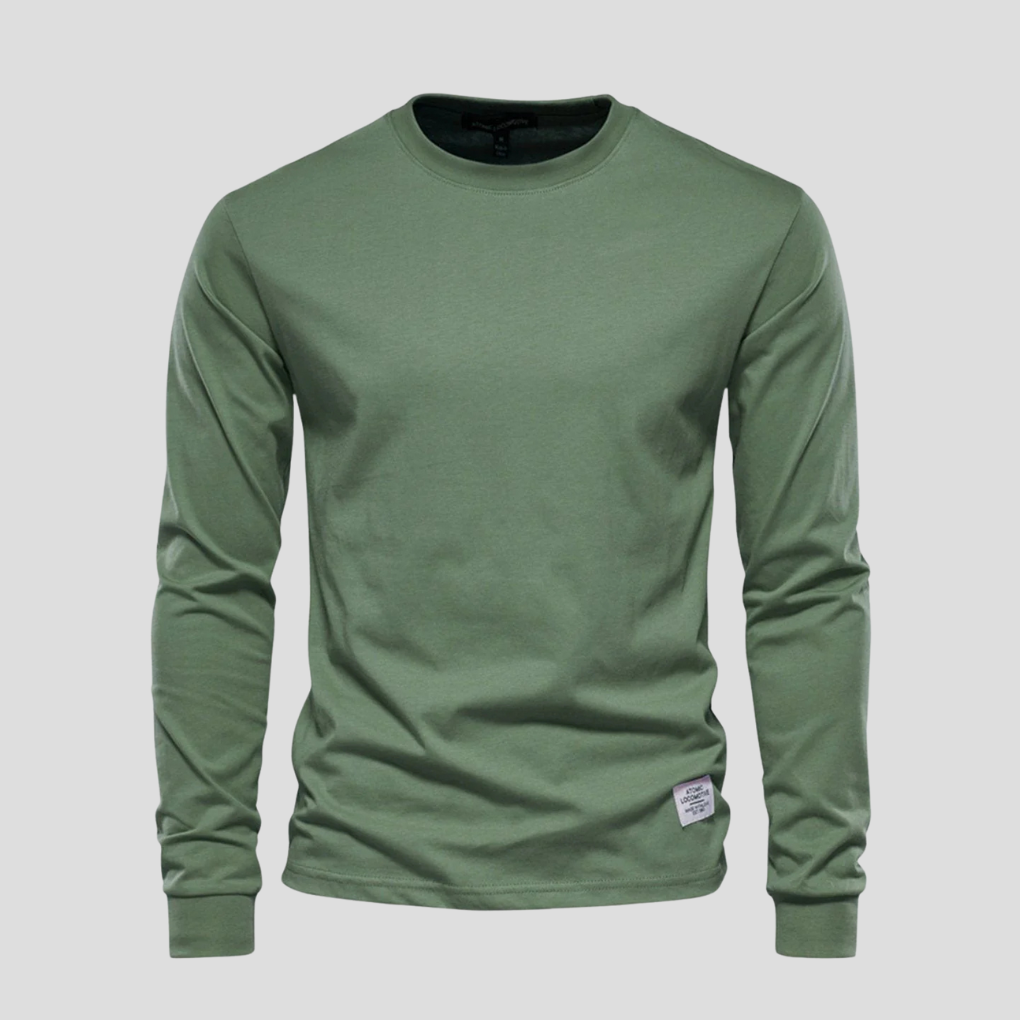 Casual Men's Crew Neck Long Sleeve Tee