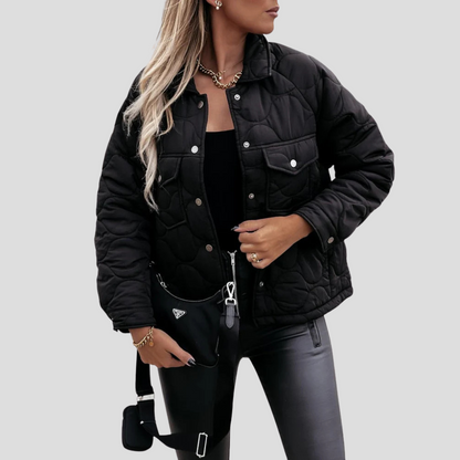 Ladies' Fashionable Zip Jacket with Pockets - Olytrend
