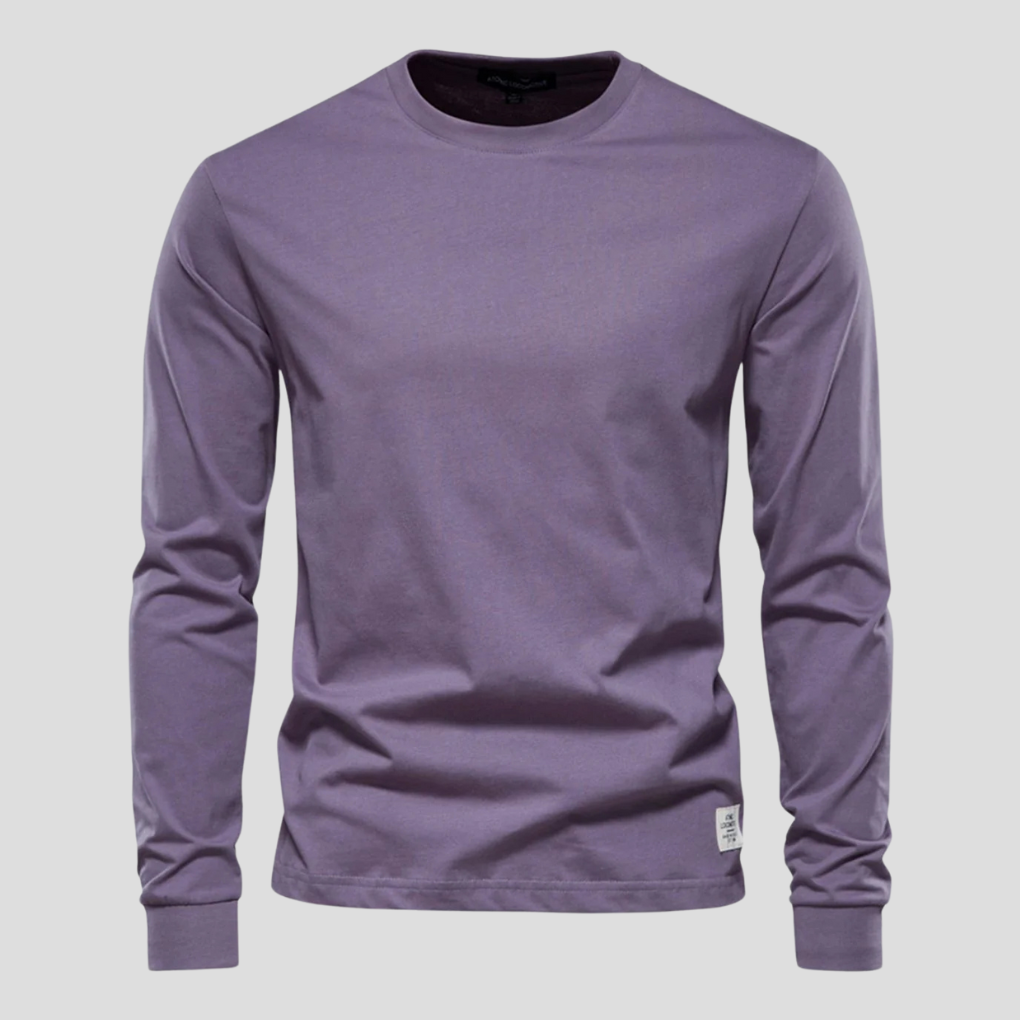 Casual Men's Crew Neck Long Sleeve Tee
