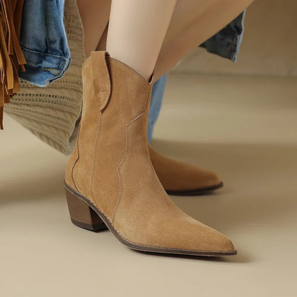 Rugged Country Low Heel Boots