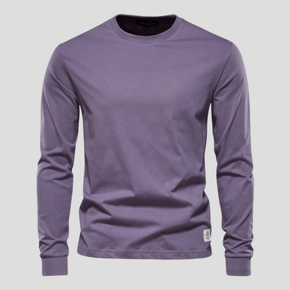 Casual Crew Neck Men's Long Sleeve Tee