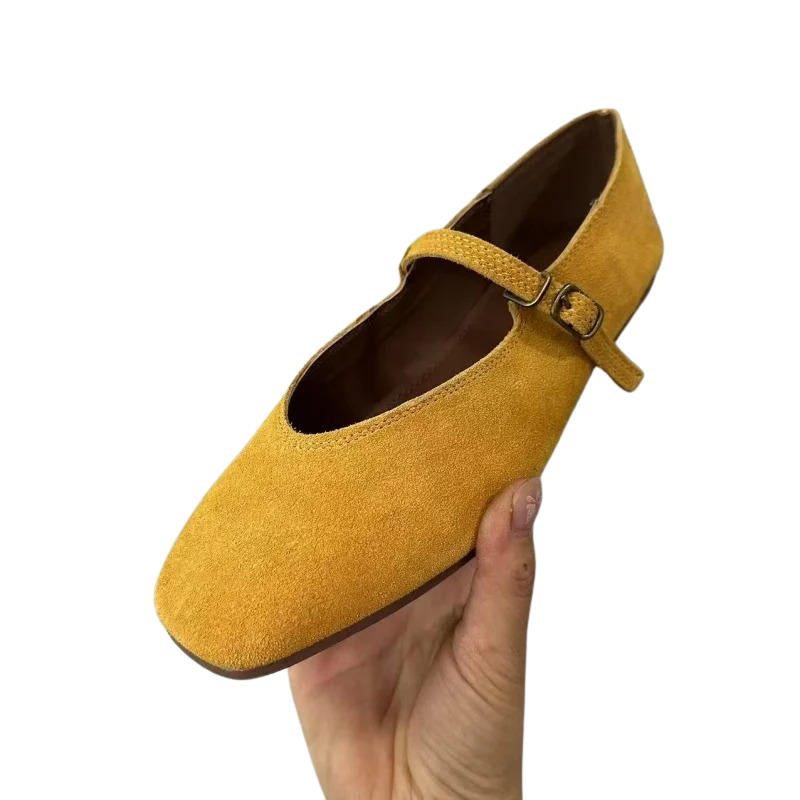Brown Leather Mary Jane Shoes