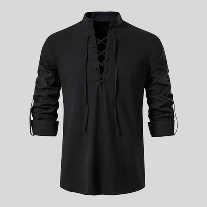 Casual V Neck Long Sleeve Shirt