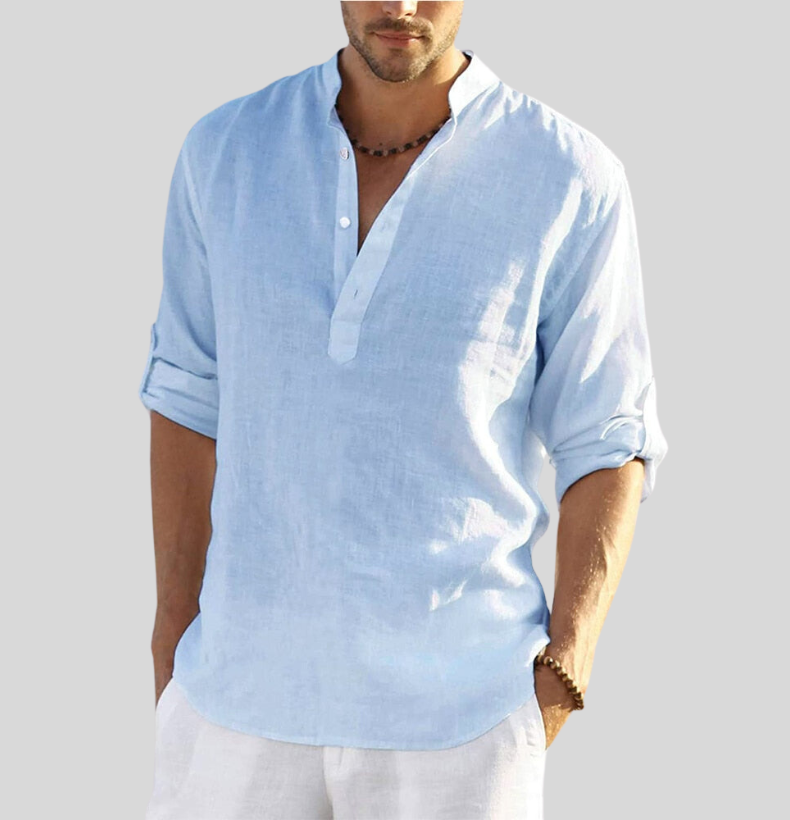 Comfortable Men's Linen Blend Casual Shirt