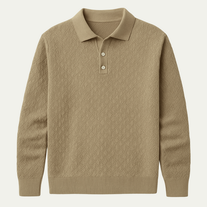 Classic Men's Knitted Polo Sweater - Nocini