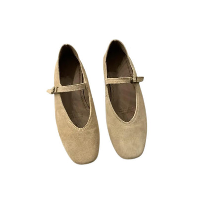 Brown Leather Mary Jane Shoes