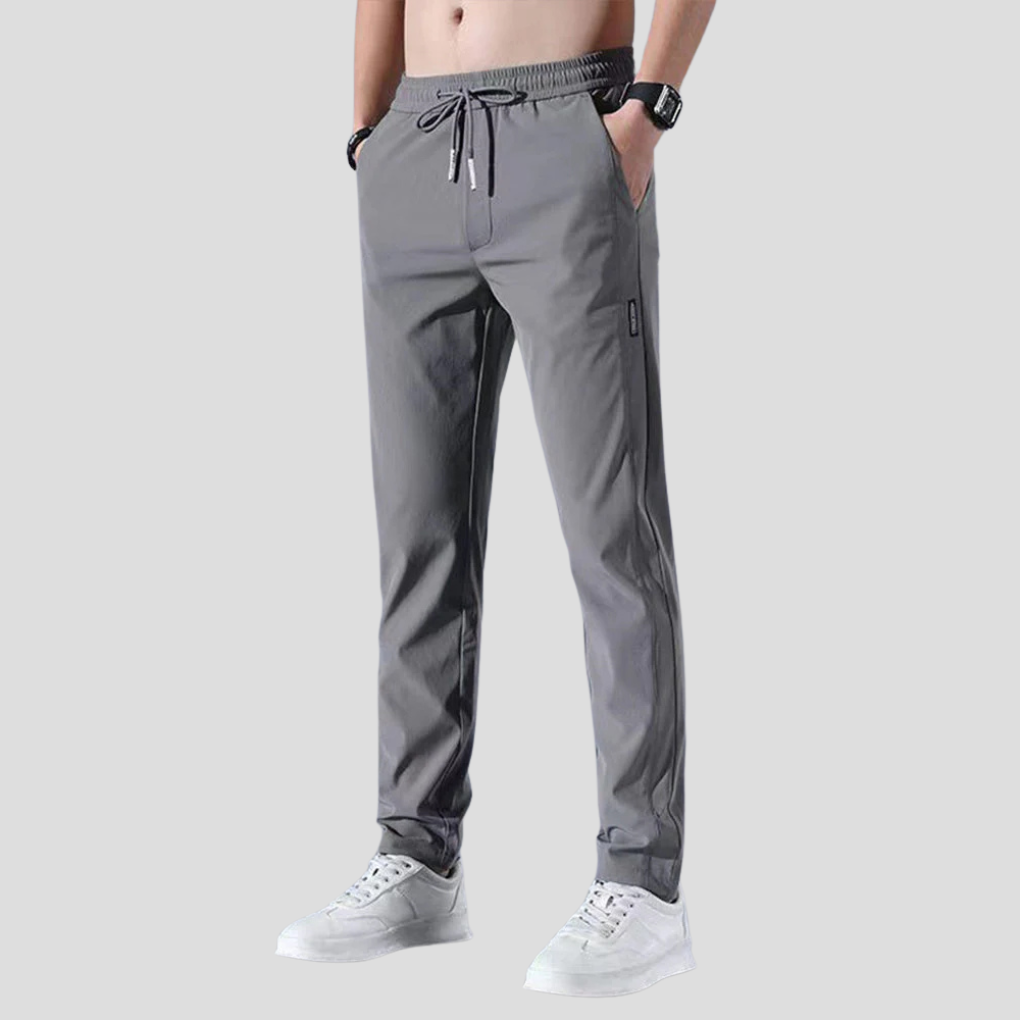 Men's Comfortable Pants - Classic Straight Leg Style - Olytrend