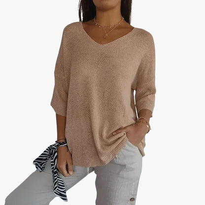 Relaxed Fit V-Neck Tee for Women