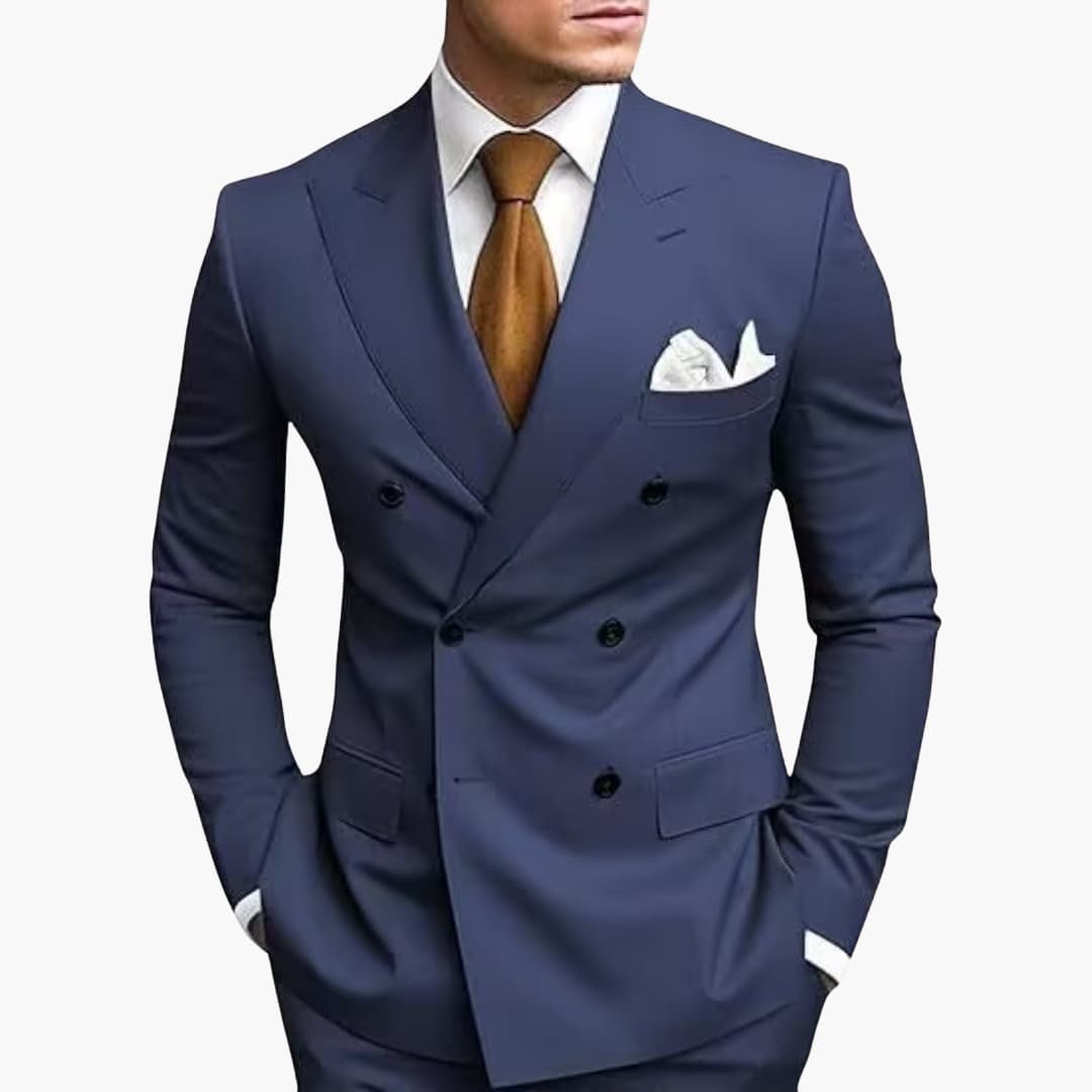 Slim Fit Men's Six Button Suit - Olytrend