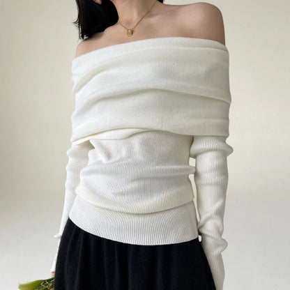Feminine Fit Ribbed Knit Sweater