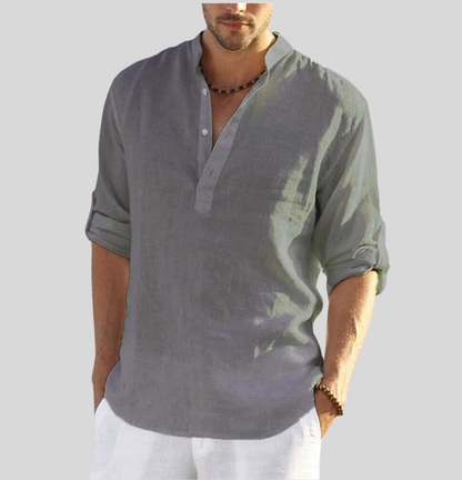 Comfortable Men's Linen Blend Casual Shirt