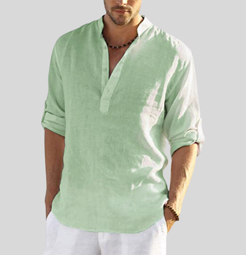 Comfortable Men's Linen Blend Casual Shirt