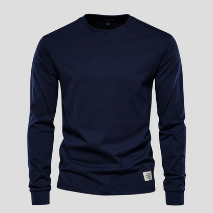 Casual Crew Neck Men's Long Sleeve Tee