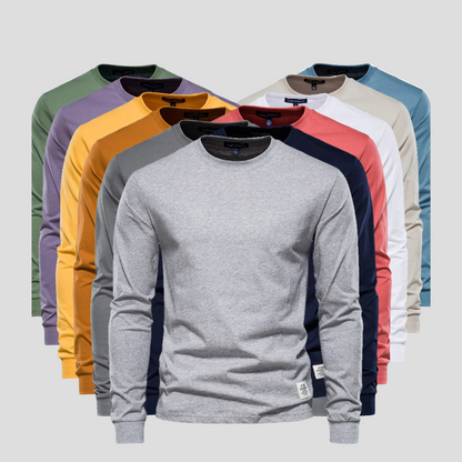 Casual Crew Neck Men's Long Sleeve Tee - Olytrend