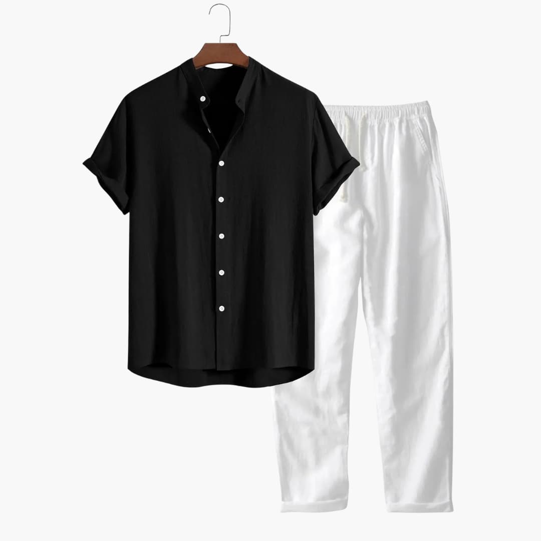 Men's Lightweight Casual Short Sleeve Suit Set