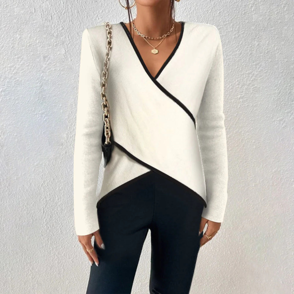 Classic Fit V-Neck Knit Sweater - Olytrend