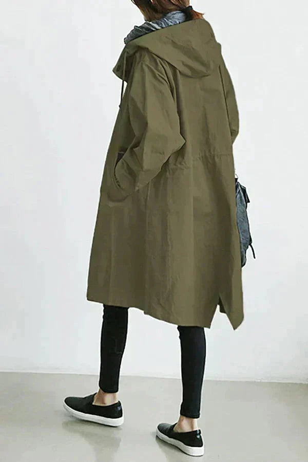 Classic Double Button Ladies Long Coat