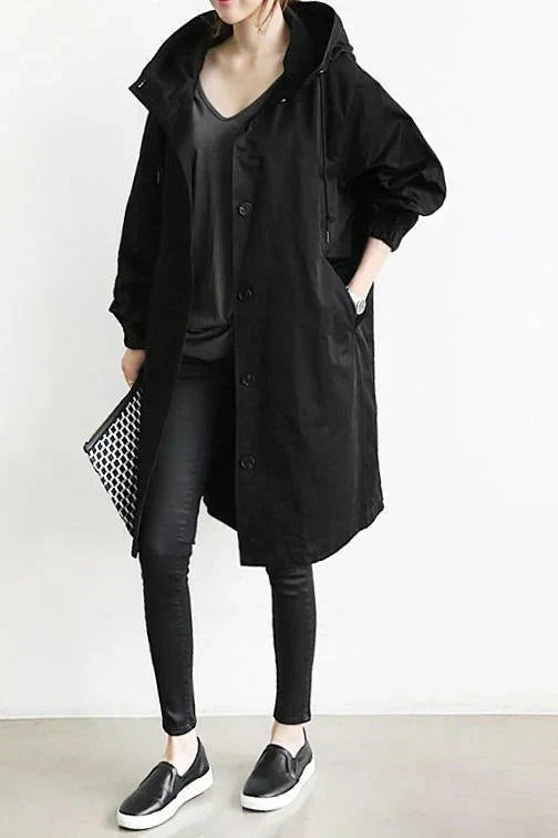 Classic Double Button Ladies Long Coat