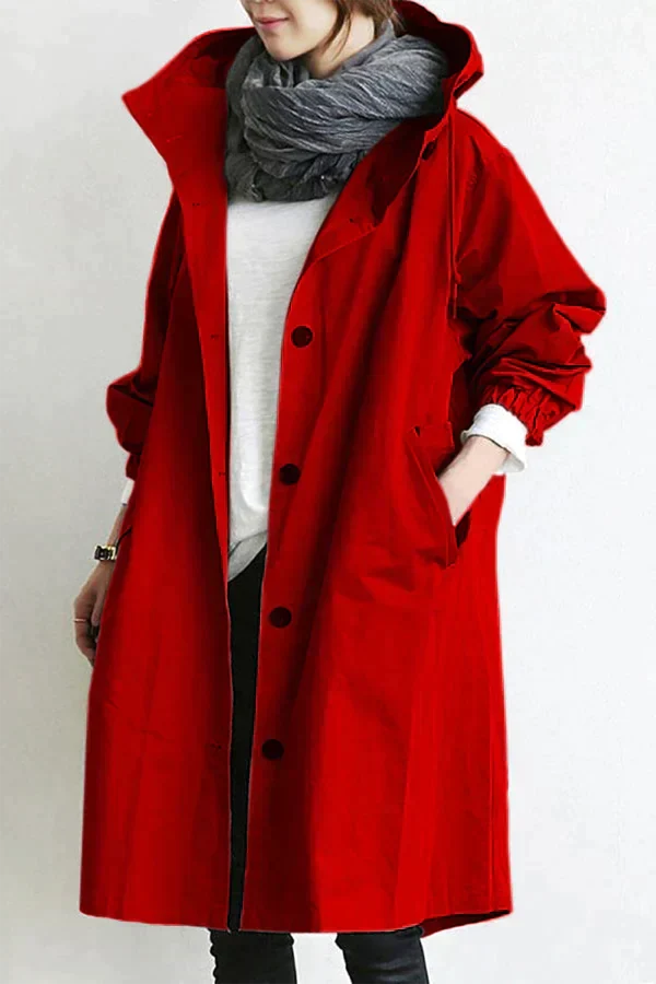 Classic Double Button Ladies Long Coat