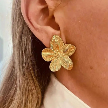 Fall - Large Blooming Flower Earrings - Nocini
