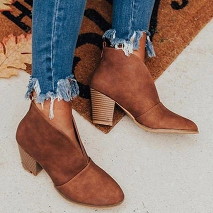 Stylish Low Heel Ankle Boots for Women - Nocini