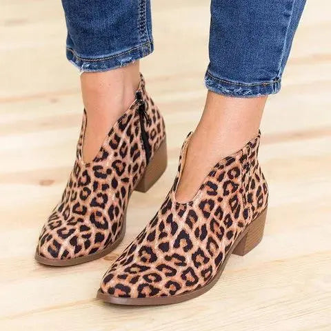 Low Heel Black Ankle Boots for Women - Elegant Daily Shoes