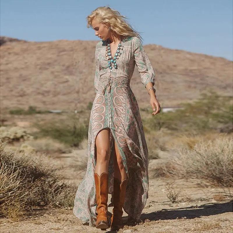 Casual Floral Maxi Dress for Women - Nocini