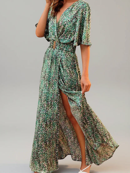 Elegant Wrap Around Maxi Dress for Women - Olytrend