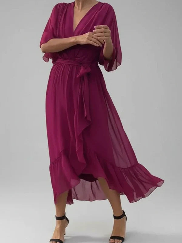 Ladies' Floral Sleeveless Midi Wrap Dress
