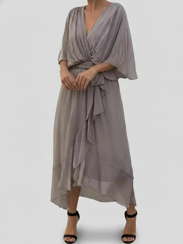 Ladies' Floral Sleeveless Midi Wrap Dress