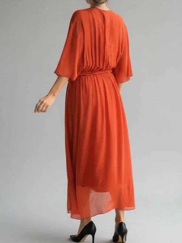 Ladies' Floral Sleeveless Midi Wrap Dress