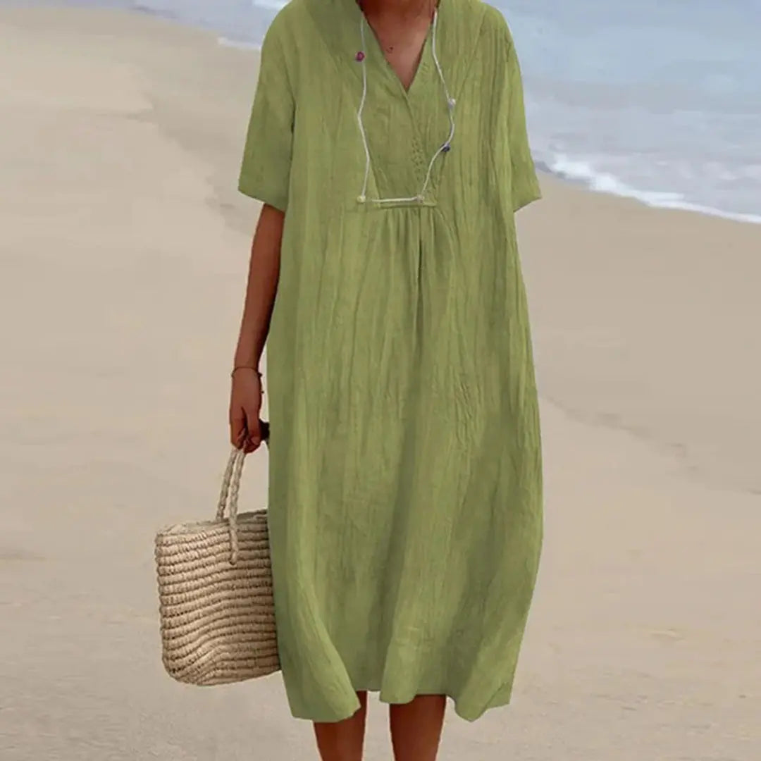 Comfortable V-Neck Sundress for Women