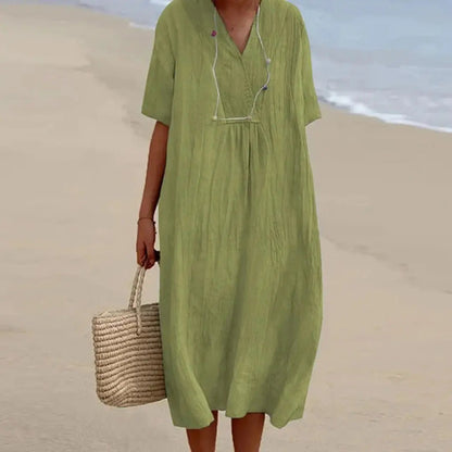 Comfortable V-Neck Sundress for Women