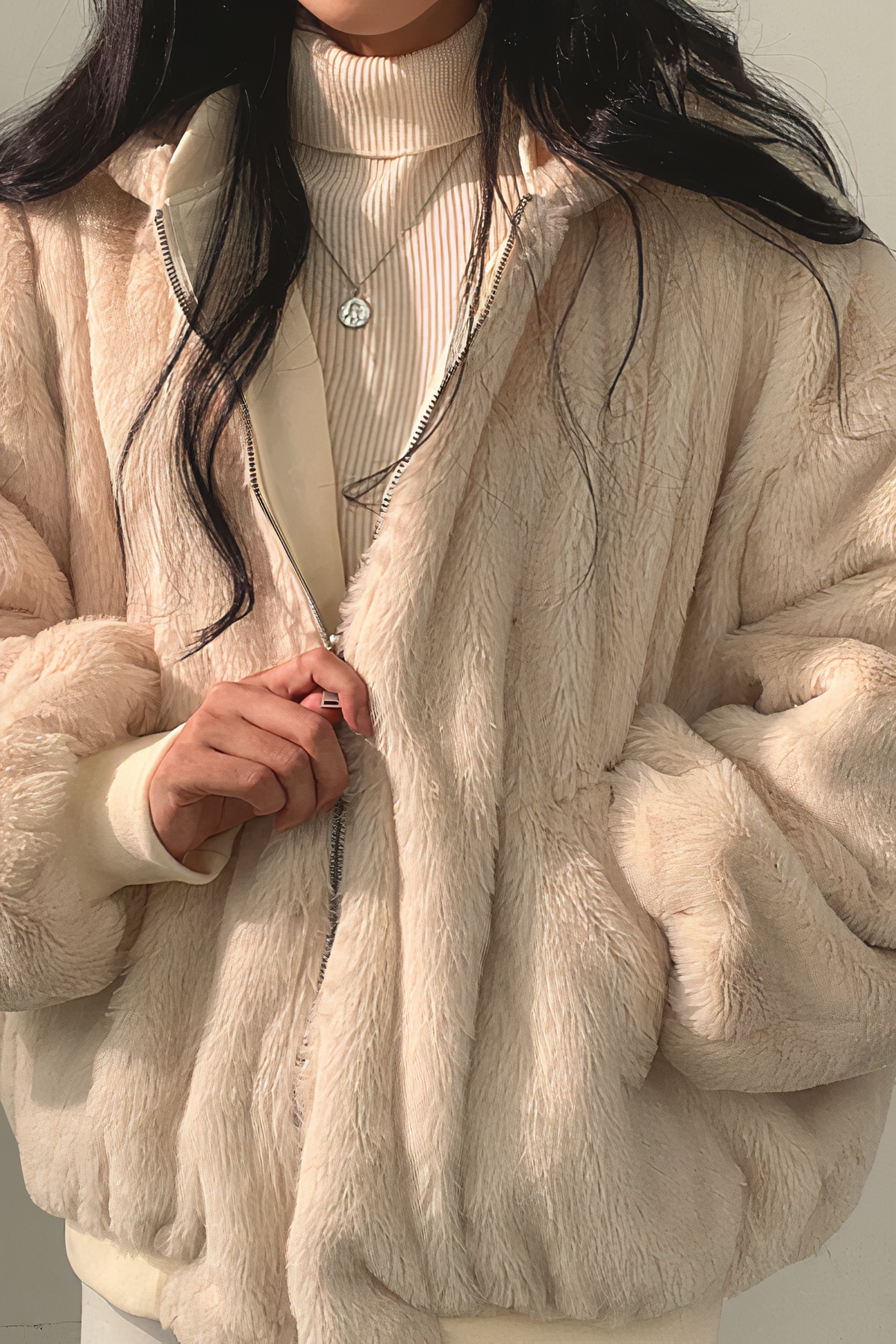 Relaxed Fit Women's Bomber Jacket with Soft Inside