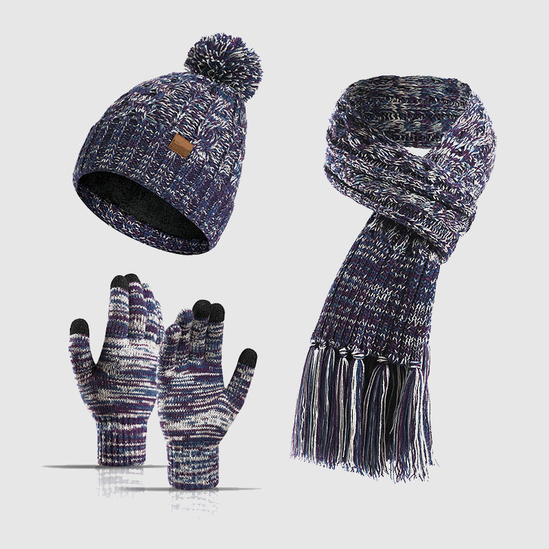 Warm Fit Winter Hat Set with Pom Pom