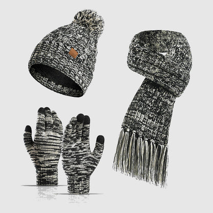 Warm Fit Winter Hat Set with Pom Pom